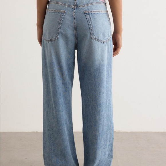 rag & bone Logan Mid Rise Wide Light Weight Zip Fly Women's Jeans SZ 31 - Picture 9 of 16